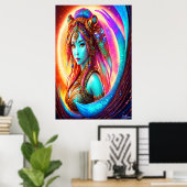 Portrait der Inuit-Göttin Sedna | Art der AI Poster (Heimbüro)