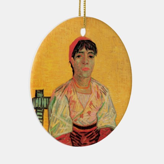 Portrait der italienischen Frau von Vincent van Go Keramik Ornament (Rechts)