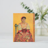 Portrait der italienischen Frau von Vincent van Go Postkarte (Stehend Vorderseite)