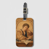 Portrait der italienischen Renaissance-Girl mit Ko Gepäckanhänger (Vorderseite Vertikal)