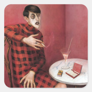 Portrait der Journalistin Sylvia Von Harden Otto Quadratischer Aufkleber