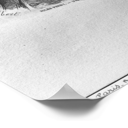 Portrait der Jules Ferry Poster (Ecke)