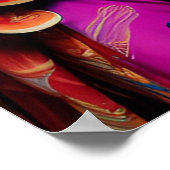 Portrait der jungen asiatischen Prinzessin Poster (Ecke)