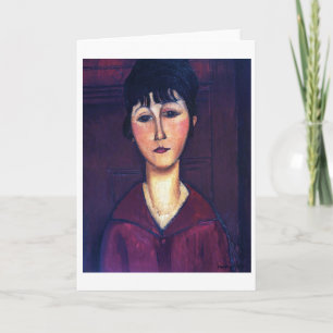 Portrait der jungen Frau, Modigliani Karte