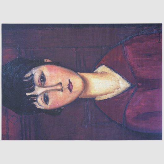 Portrait der jungen Frau, Modigliani Seidenpapier (Vorderseite)