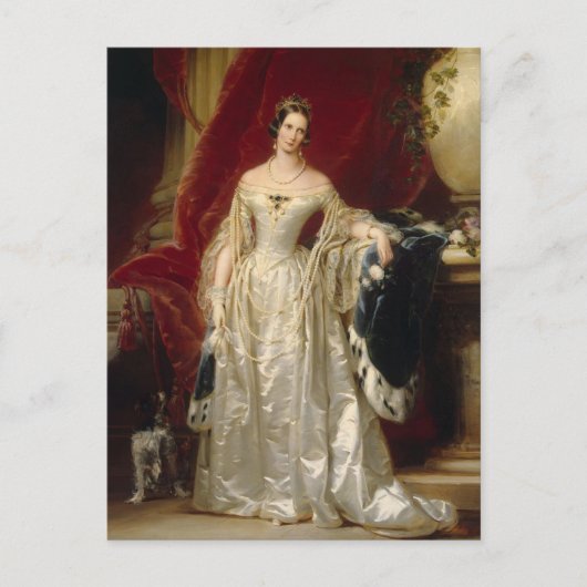 Portrait der Kaiserin Alexandra Fedorovna Postkarte (Vorderseite)