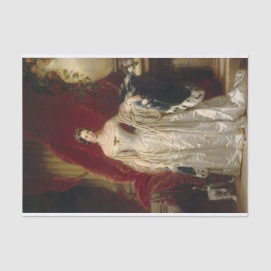 Portrait der Kaiserin Alexandra Fedorovna Seidenpapier (Vorderseite)