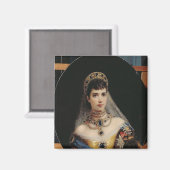 Portrait der Kaiserin Maria Fyodorovna Magnet (Vorderseite/Rückseite)