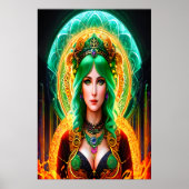 Portrait der keltischen Göttin Abnoba | Art der AI Poster (Vorne)