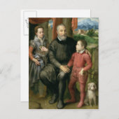 Portrait der Künstlerfamilie, Minerva Postkarte (Vorne/Hinten)