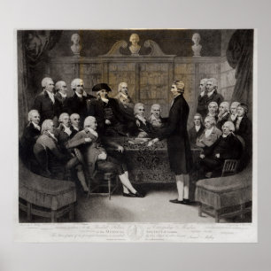 Portrait der Mitglieder der Medizinischen Gesellsc Poster