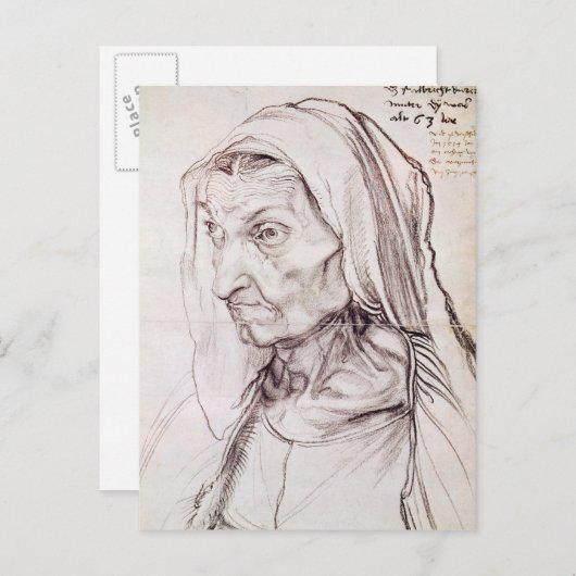 Portrait der Mutter des Künstlers, 1514 Postkarte (Vorne/Hinten)