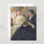 Portrait der Mutter und Schwester des Künstlers Postkarte (Vorne/Hinten)