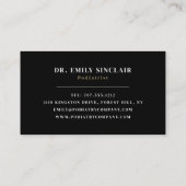 Portrait der Nagelpflege, Podiatrie-Klinik, Podiat Visitenkarte (Rückseite)