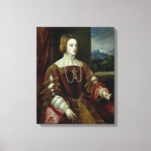 Portrait der portugiesischen Kaiserin Isabella Leinwanddruck