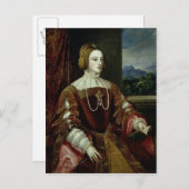 Portrait der portugiesischen Kaiserin Isabella Postkarte (Vorne/Hinten)