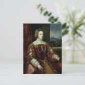 Portrait der portugiesischen Kaiserin Isabella Postkarte (Stehend Vorderseite)