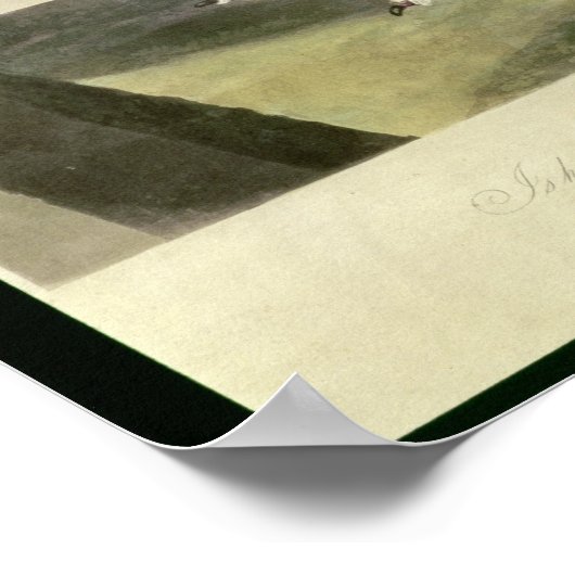 Portrait der Pouter-Taube Poster (Ecke)