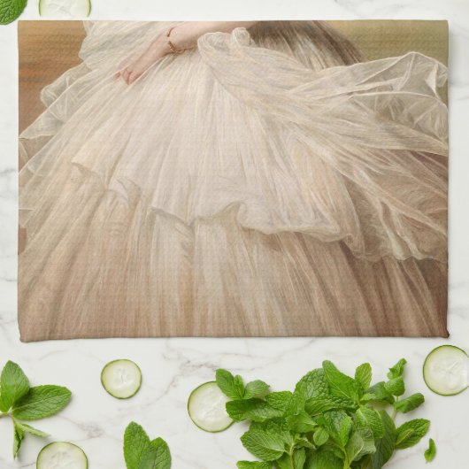 Portrait der Prinzessin Alexandra Geschirrtuch (Gefaltet)