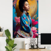 Portrait der Prinzessin Tsonga Poster (Heimbüro)