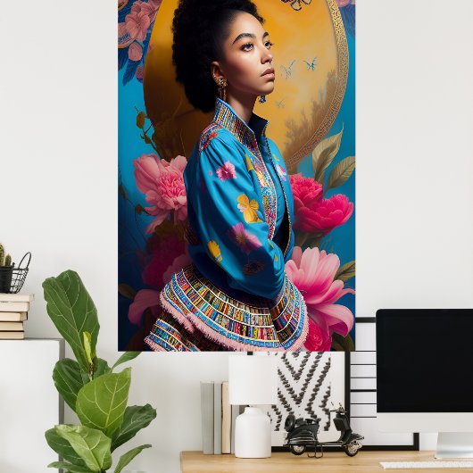 Portrait der Prinzessin Tsonga Poster (Heimbüro)