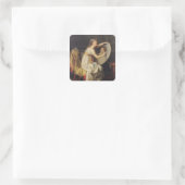 Portrait der Rose Adelaide Ducreux Quadratischer Aufkleber (Tasche)