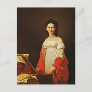 Portrait der Sängerin Anna Borunova, 1821 Postkarte