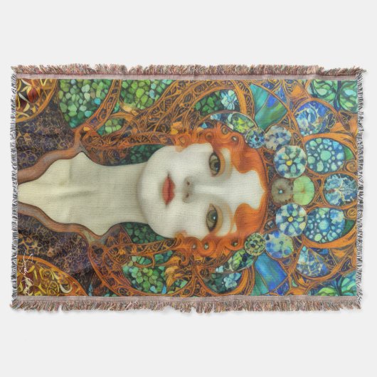 Portrait der schönen Frau im Stil eines verkleidet Decke (Vorderseite)