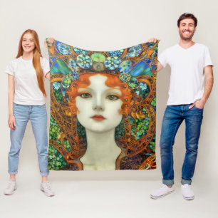 Portrait der schönen Frau im Stil eines verkleidet Fleecedecke