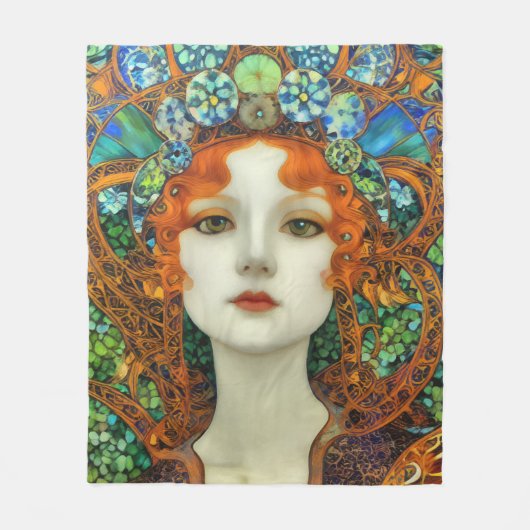 Portrait der schönen Frau im Stil eines verkleidet Fleecedecke (Vorderseite)