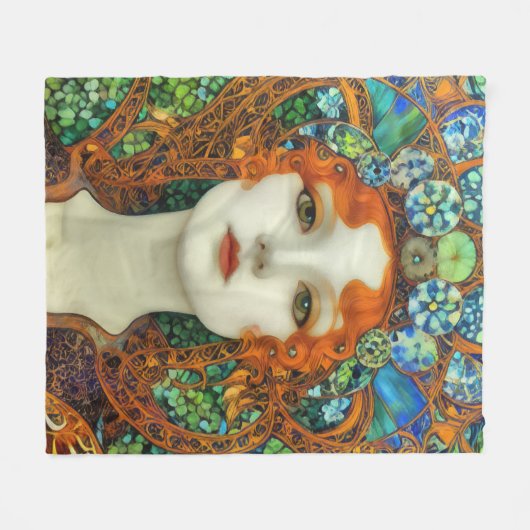 Portrait der schönen Frau im Stil eines verkleidet Fleecedecke (Vorderseite (Horizontal))