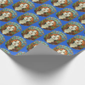 Portrait der schönen Frau im Stil eines verkleidet Geschenkpapier (Ecke)