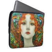 Portrait der schönen Frau im Stil eines verkleidet Laptopschutzhülle (Vorne Rechts)