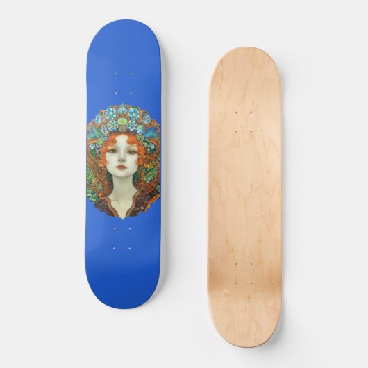 Portrait der schönen Frau im Stil eines verkleidet Skateboard (Vorderseite)