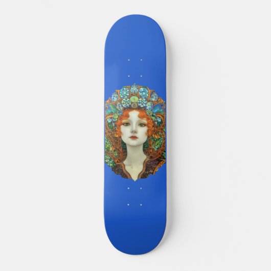 Portrait der schönen Frau im Stil eines verkleidet Skateboard (Vorderseite)