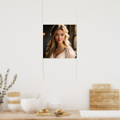 Portrait der strahlenden Schönheit Poster (Küche)