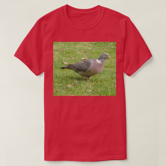 Portrait der Waldtaube Bird Wildlife T-Shirt (Design vorne)
