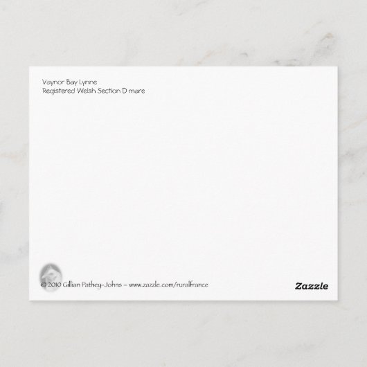 Portrait der walisischen Bucht Postkarte (Rückseite)