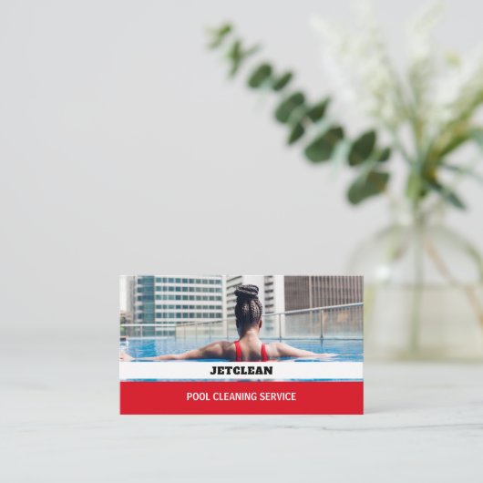 Portrait der weiblichen Bader, Schwimmbad sauber Visitenkarte (Stehend Vorderseite)