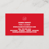 Portrait der weiblichen Bader, Schwimmbad sauber Visitenkarte (Rückseite)