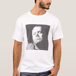 Portrait des Abstrakten männlichen Künstlers in Sc T-Shirt