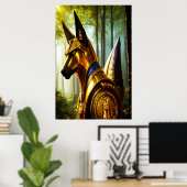 Portrait des ägyptischen Gottes Anubis | Art der A Poster (Heimbüro)