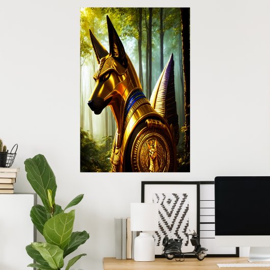 Portrait des ägyptischen Gottes Anubis | Art der A Poster (Heimbüro)