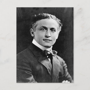Portrait des amerikanischen Magician Harry Houdini Postkarte