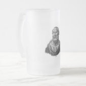 Portrait des antiken griechischen Philosophen Plat Mattglas Bierglas (Vorderseite Links)