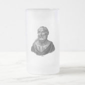 Portrait des antiken griechischen Philosophen Plat Mattglas Bierglas (Mittel)