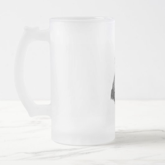 Portrait des antiken griechischen Philosophen Plat Mattglas Bierglas (Links)