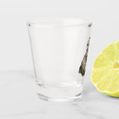 Portrait des antiken griechischen Philosophen Plat Schnapsglas (Links)