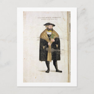 Portrait des Autors Alter 41, von 'De Histori Postkarte