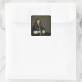 Portrait des Bürgermeisters Quadratischer Aufkleber (Tasche)